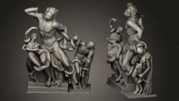 Statues antique and historical (Laokoon, STKA_0386) 3D models for cnc